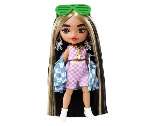 Barbie Extra Mini Doll lelle Checked Jacket HGP64