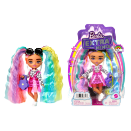 Barbie Extra Mini Doll lelle Daisy Rainbow Pigtails HHF82