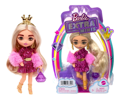 Barbie Extra Mini Doll lelle Gold Crown HJK67