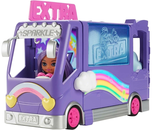 Barbie Extra Mini Mini Doll + Tour Bus HKF84 Autobus + mini lelle