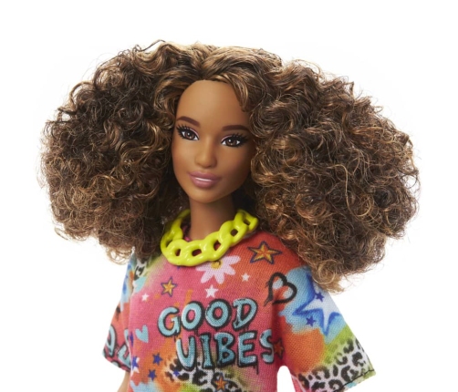 Barbie Fashionistas Doll Asst. Good Vibes T-Shirt Dress HJT00 Kукла