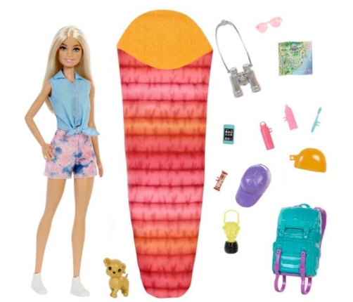 Barbie Kemping Malibu lelle ar aksesuāriem HDF73