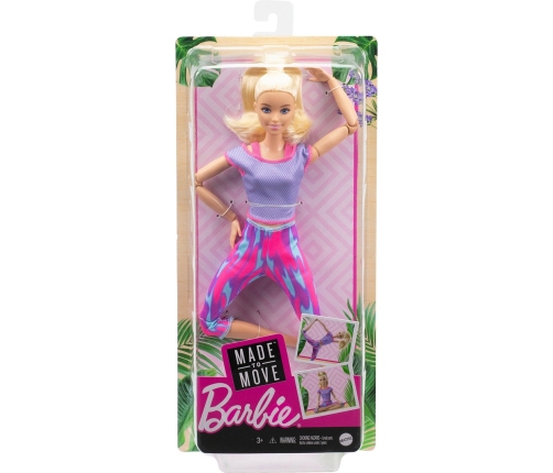 Barbie Made to Move Doll Blonde кукла GXF04