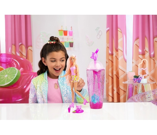 Barbie Pop Reveal Fruit Strawberry Lemonade + 8 Surprises Lelle + Krūze