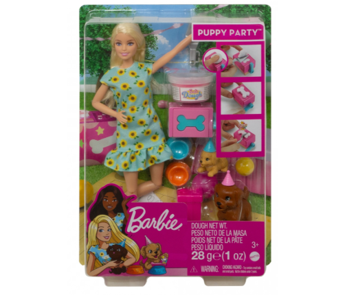 Barbie Puppy Party Playset кукла GXV75