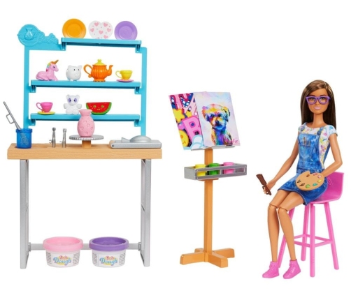 Barbie Relax & Create Art Studio Playset художественная студия HCM85