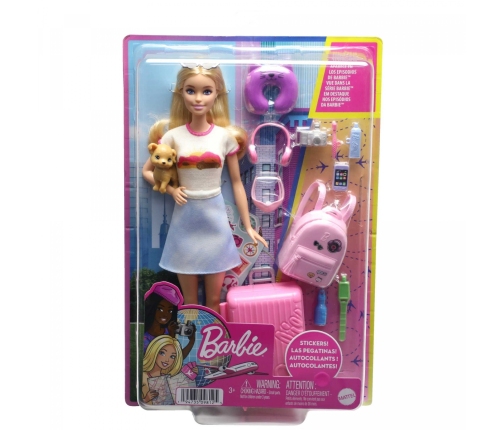 Barbie Travel Malibu Roberts & Puppy HJY18 Kукла