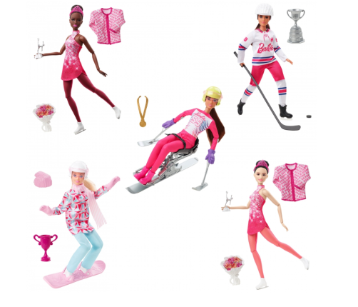 Barbie Winter Sports Asst Lelle HCN30