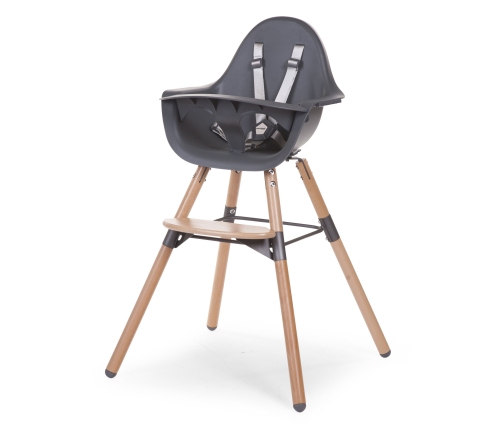 Стульчик для кормления 2в1 CHILDHOME Evolu 2 Chair Natural anthracite