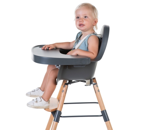 Стульчик для кормления 2в1 CHILDHOME Evolu 2 Chair Natural anthracite