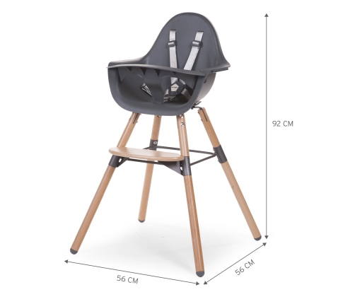 Стульчик для кормления 2в1 CHILDHOME Evolu 2 Chair Natural anthracite