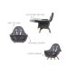 Стульчик для кормления 2в1 CHILDHOME Evolu 2 Chair Natural anthracite