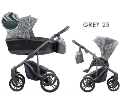 Bebetto Bresso Grey 25 Bērnu Ratiņi 2in1