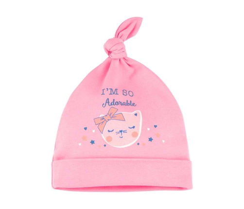 Bembi pink kitty Mazuļu cepure 100% kokvilna