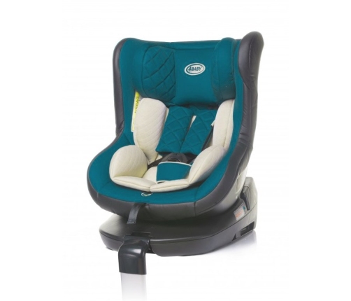 Bērnu Autokrēsls 0-18 kg 4BABY ROLL-FIX ISOFIX dark turkus