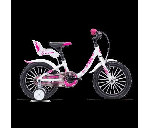 Bērnu velosipēds divritenis CTM Marry Kids White/purple 16 collas