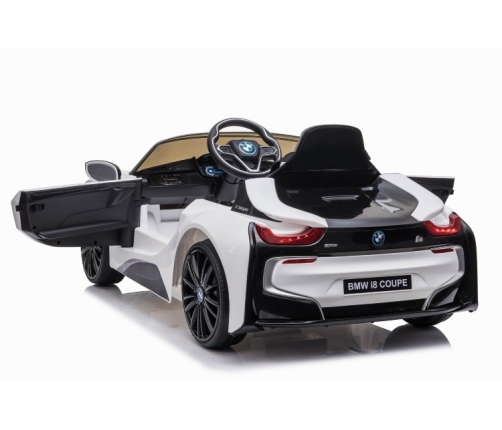 Bērnu Elektroauto ar pulti BMW i8 Coupe White JE 1001