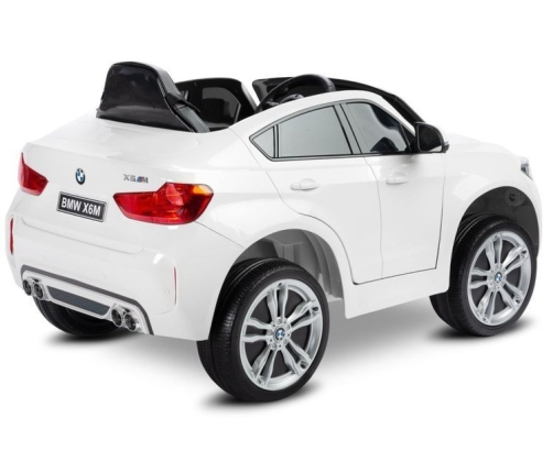 Bērnu Elektroauto ar pulti BMW X6M White Oiled