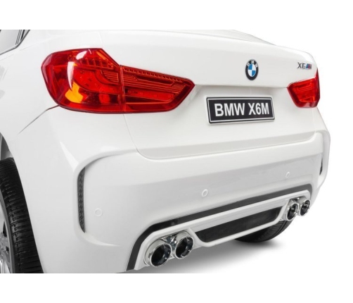 Bērnu Elektroauto ar pulti BMW X6M White Oiled