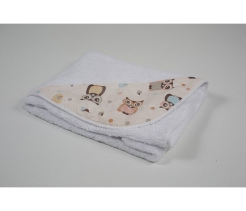 Bērnu frotē dvielis ar kapuci Troll Towel with Hood Owls THFE01