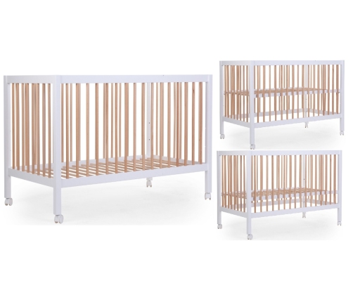 Детская кроватка 60x120 см Childhome Cot 97 White Natural