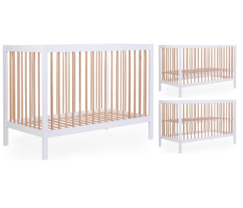 Детская кроватка 60x120 см Childhome Cot 97 White Natural