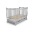 Bērnu gulta ar kasti Bobas Julia Grey 120x60 cm