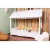 Bērnu gulta Māja ar jumtu 200x90 сm Childhome Rooftop bed frame house White