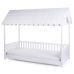 Bērnu gulta Māja ar jumtu 200x90 сm Childhome Rooftop bed frame house White