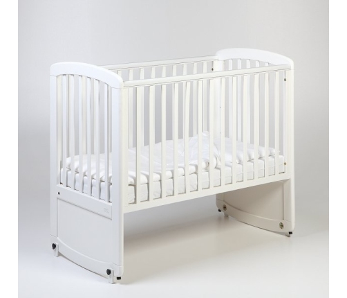 Детская кроватка колыбель с ящиком TROLL De Lux Glider White COT-GN0474