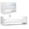 Bērnu gulta Transformeris 120x60 / 200х90 сm Childhome Quadro White