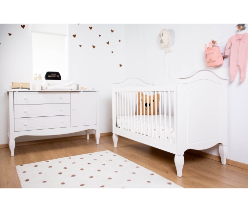 Bērnu gulta Transformeris 70x140 сm Childhome Romantic White