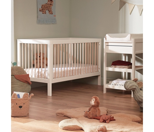 Bērnu gulta TROLL Lukas Duo White / natural COT-LU0514