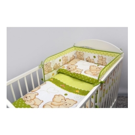 Gultas veļa bērniem no 5 daļām Ankras FRIENDS green K-5 (135,180) Gultas veļa bērniem no 5 daļām Ankras FRIENDS green K-5 (135,180)
