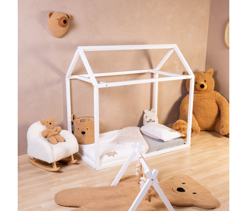 Bērnu Gultas veļas komplekts 100x140 Childhome Teddy Jersey Melange Beige / Muslin