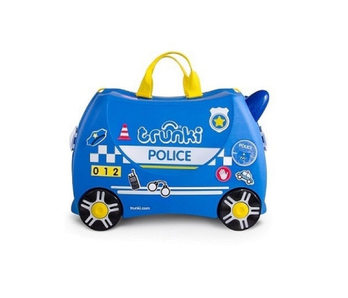 Bērnu koferis ar riteņiem Trunki Percy Police car