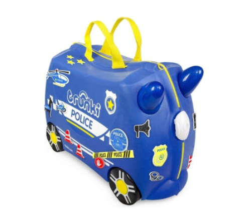 Bērnu koferis ar riteņiem Trunki Percy Police car