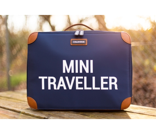 Bērnu koferis Childhome Mini Traveller Navy White