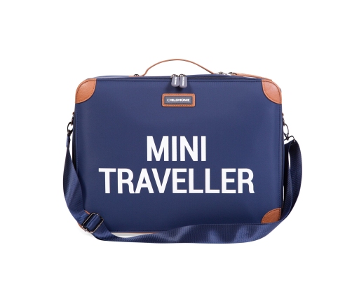 Bērnu koferis Childhome Mini Traveller Navy White