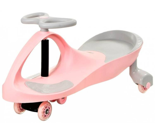 Детская машинка Crazy Car с LED колёсами и клаксоном Pastel Pink