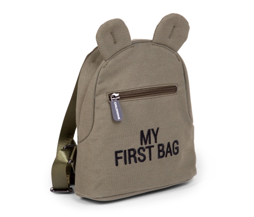 Bērnu mugursoma Childhome My First Bag Canvas Khaki