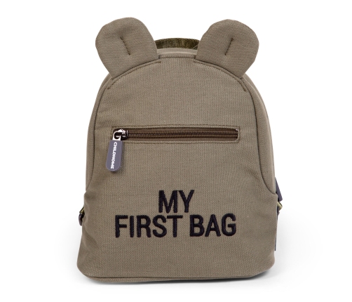 Bērnu mugursoma Childhome My First Bag Canvas Khaki