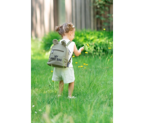 Bērnu mugursoma Childhome My First Bag Canvas Khaki