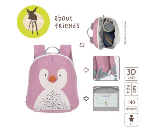 Bērnu mugursoma LASSIG About Friends Mini Penguin Limited