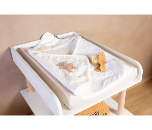 Детский пеленальный стол с полками Childhome Natural White