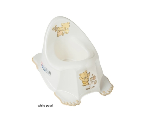 Bērnu podiņš anatomiskais TegaBaby BEAR white pearl MS-013