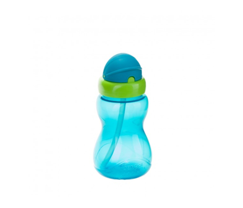 Bērnu pudele ar salmiņu 270 ml Canpol blue 56/109