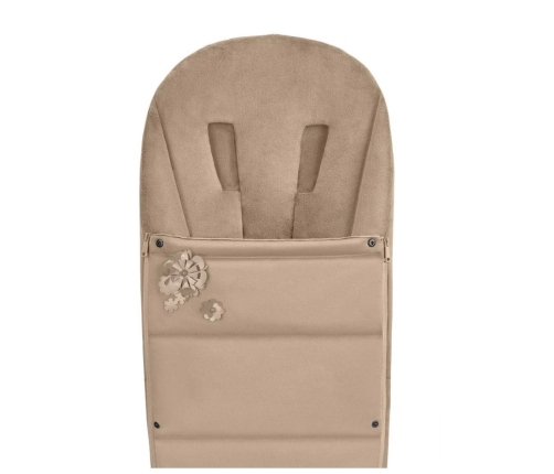 Bērnu ratu guļammaiss CYBEX Footmuff Nude Beige Simply flowers