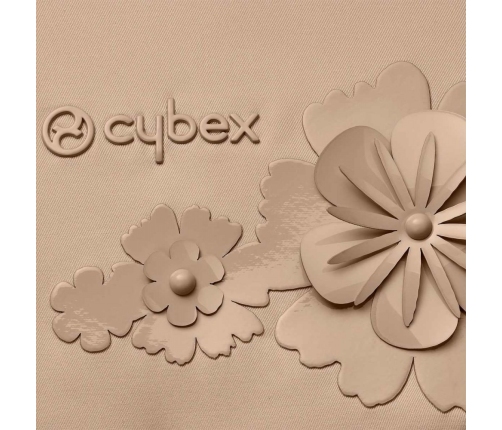 Bērnu ratu guļammaiss CYBEX Footmuff Nude Beige Simply flowers