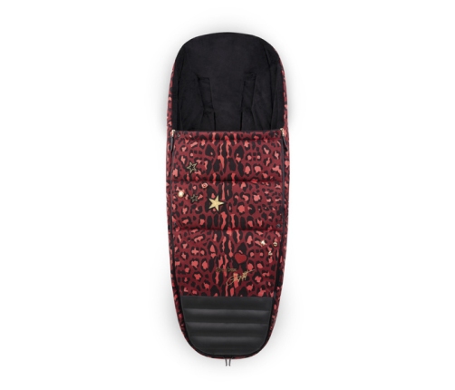 Bērnu ratu guļammaiss CYBEX Priam Platinum FOOTMUFF Rockstar Rosenrot Red Dark